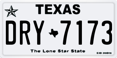 TX license plate DRY7173