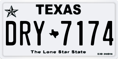 TX license plate DRY7174