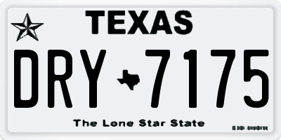 TX license plate DRY7175