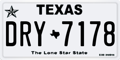 TX license plate DRY7178