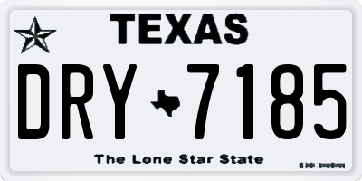 TX license plate DRY7185
