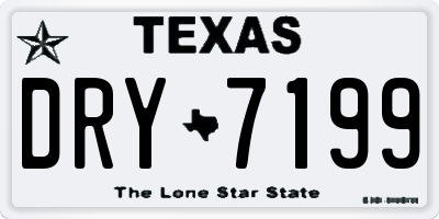TX license plate DRY7199