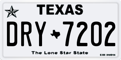 TX license plate DRY7202