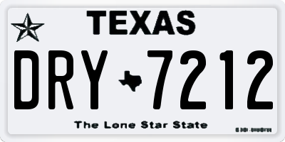 TX license plate DRY7212