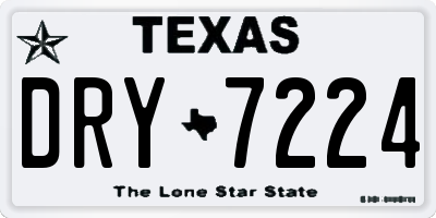 TX license plate DRY7224