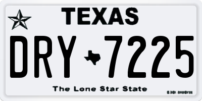 TX license plate DRY7225