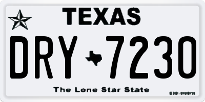 TX license plate DRY7230