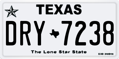 TX license plate DRY7238