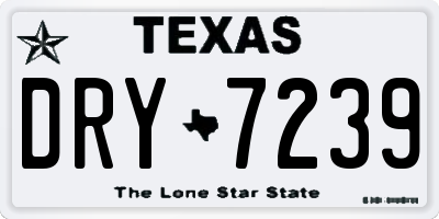 TX license plate DRY7239