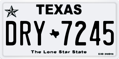 TX license plate DRY7245