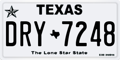 TX license plate DRY7248