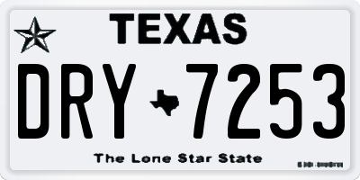 TX license plate DRY7253