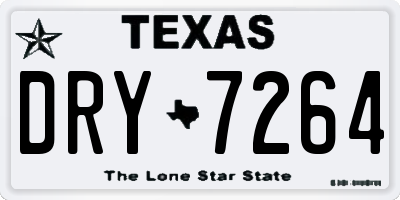 TX license plate DRY7264
