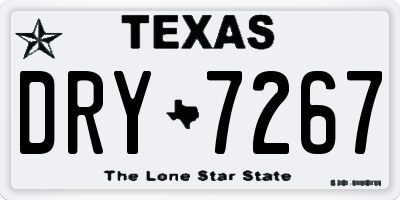 TX license plate DRY7267