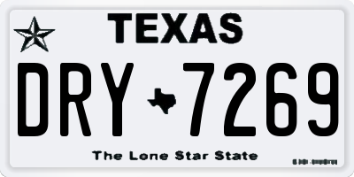 TX license plate DRY7269