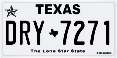 TX license plate DRY7271
