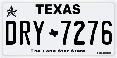 TX license plate DRY7276