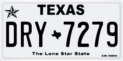 TX license plate DRY7279