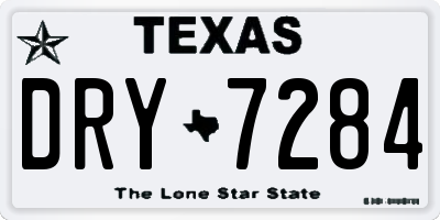 TX license plate DRY7284