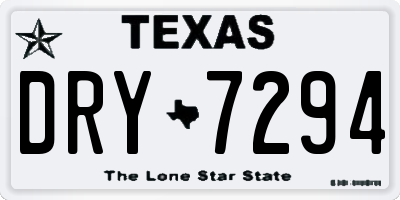 TX license plate DRY7294