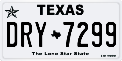 TX license plate DRY7299