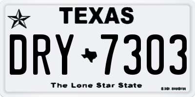 TX license plate DRY7303