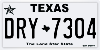 TX license plate DRY7304
