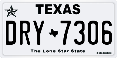 TX license plate DRY7306