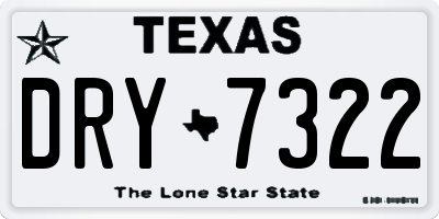 TX license plate DRY7322