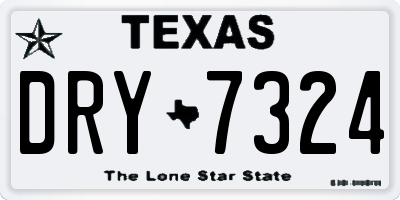 TX license plate DRY7324