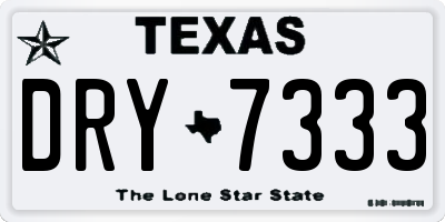TX license plate DRY7333