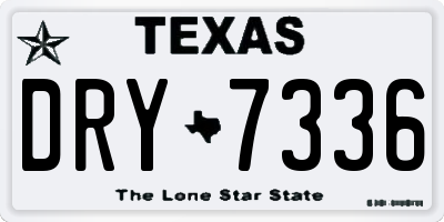 TX license plate DRY7336