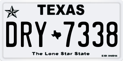 TX license plate DRY7338