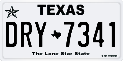 TX license plate DRY7341