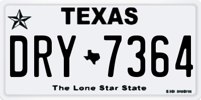 TX license plate DRY7364