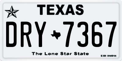 TX license plate DRY7367