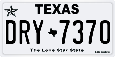 TX license plate DRY7370