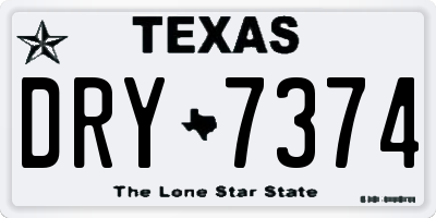 TX license plate DRY7374