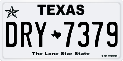 TX license plate DRY7379