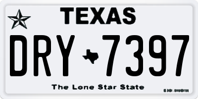 TX license plate DRY7397