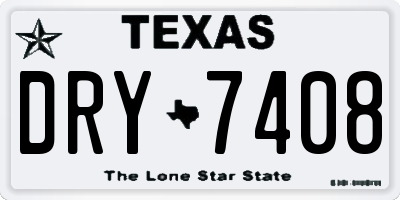TX license plate DRY7408