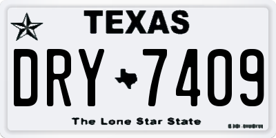 TX license plate DRY7409