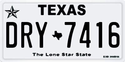 TX license plate DRY7416