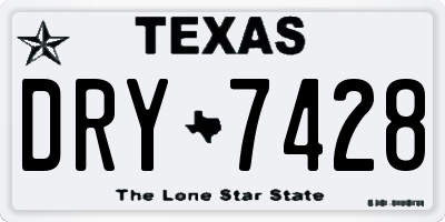 TX license plate DRY7428