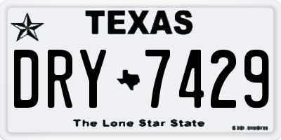 TX license plate DRY7429