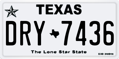 TX license plate DRY7436