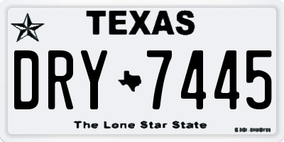 TX license plate DRY7445