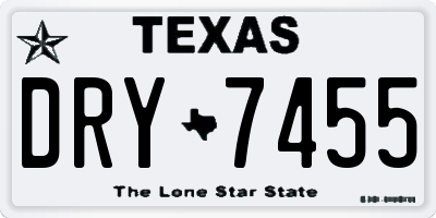 TX license plate DRY7455