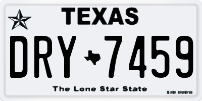 TX license plate DRY7459