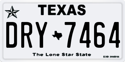 TX license plate DRY7464